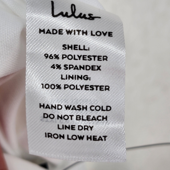 Lulu's Women's Showing Off A Little White Asymmetrical Tulip Midi Dress -XS - Picture 6 of 7